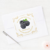 zelfgemaakte Blackberry Jam Square Label (Envelop)