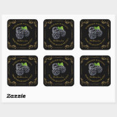 zelfgemaakte Blackberry Jam Square Label (Vel)