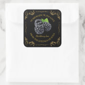 zelfgemaakte Blackberry Jam Square Label (Tas)