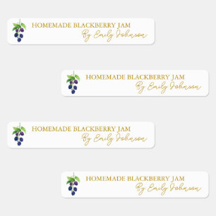 Zelfgemaakte Blackberry Jam Thin Label