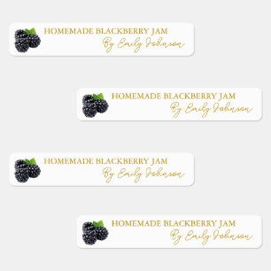 Zelfgemaakte Blackberry Jam Thin Label