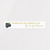 Zelfgemaakte Blackberry Jam Thin Label (Design 1)