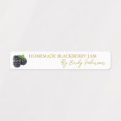 Zelfgemaakte Blackberry Jam Thin Label (Design 2)