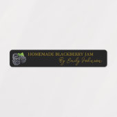 Zelfgemaakte Blackberry Jam Thin Label (Design 2)