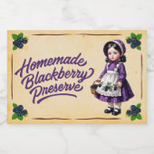 Zelfgemaakte Blackberry Preserve -  Voedselcontainer Etiket (Enkel label)