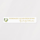 Zelfgemaakte bloemkool Pickle Thin Label (Design 1)