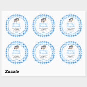 Zelfgemaakte Blueberry Cheesecake Eetlabel Ronde Sticker (Vel)