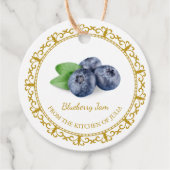  Zelfgemaakte Blueberry Jam Hang Label l Wit (Voorkant)