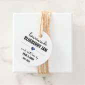 Zelfgemaakte Blueberry Jam Jar Bruiloft Bedankjes Labels (In situ)