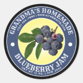  Zelfgemaakte Blueberry Jam Label Sjabloon (Voorkant)