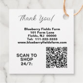 Zelfgemaakte Blueberry Jam QR-code Bedankjes Labels (Achterkant)