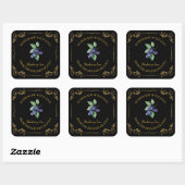  zelfgemaakte Blueberry Jam Square Label (Vel)