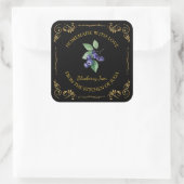  zelfgemaakte Blueberry Jam Square Label (Tas)