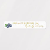 Zelfgemaakte Blueberry Jam Thin Label (Design 2)