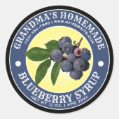  Zelfgemaakte Blueberry Syrup Label Sjabloon (Voorkant)