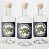 Zelfgemaakte Blueberry Syrup Label Sjabloon Likeurfles Etiket (Flessen)