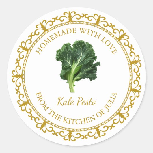 zelfgemaakte boerenkool pesto label l wit (Voorkant)
