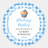 Zelfgemaakte Bosbessen Muffins Voedsel Label (Voorkant)