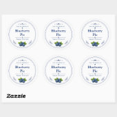 Zelfgemaakte Bosbessen Taart Label (Vel)