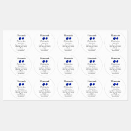 Zelfgemaakte bosbessengelei gemaakt met liefde voe labels