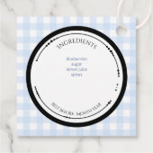 Zelfgemaakte Bosbessenjam Etiket Met Ingredienten (Achterkant)