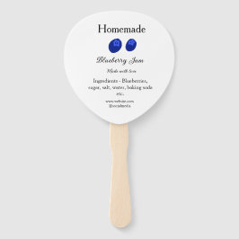 Zelfgemaakte bosbessenjam gemaakt met liefde en te handwaaier