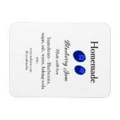 Zelfgemaakte bosbessenjam gemaakt met liefde en te magneet (Horizontaal)