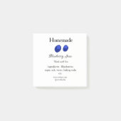 Zelfgemaakte bosbessenjam gemaakt met liefde en te post-it® notes (Voorkant)