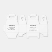 Zelfgemaakte bosbessenjam gemaakt met liefde voeg  bedankdoosjes (Uitgevouwen)