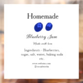 Zelfgemaakte bosbessenjam gemaakt met liefde voeg  raamsticker (Vel 2)