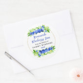 Zelfgemaakte Bosbessenjam Inmaaklabel Ronde Sticker (Envelop)