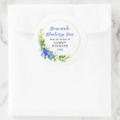 Zelfgemaakte Bosbessenjam Inmaaklabel Ronde Sticker (Tas)