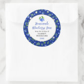 Zelfgemaakte Bosbessenjam Inmaaklabel Ronde Sticker (Tas)