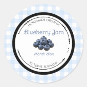 Zelfgemaakte Bosbessenjam Label Sticker (Voorkant)