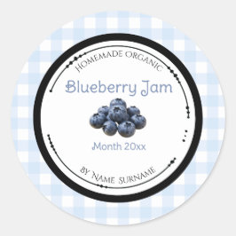 Zelfgemaakte Bosbessenjam Label Sticker
