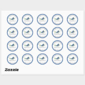 Zelfgemaakte bosbessenjam potlabel ronde sticker (Vel)