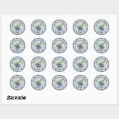 Zelfgemaakte Bosbessenjam Potlabels Ronde Sticker (Vel)