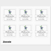 Zelfgemaakte bosbessenjam vierkante sticker (Vel)