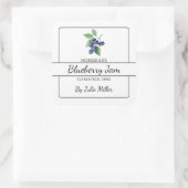 Zelfgemaakte bosbessenjam vierkante sticker (Tas)
