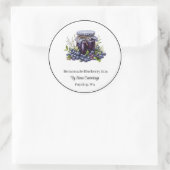 Zelfgemaakte Bosbessenjamstickers Ronde Sticker (Tas)