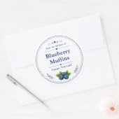 Zelfgemaakte Bosbessenmuffins Etiket (Envelop)