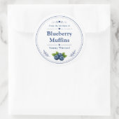 Zelfgemaakte Bosbessenmuffins Etiket (Tas)