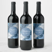 Zelfgemaakte bosbessenwijn cider gepersonaliseerd wijn etiket (Flessen)