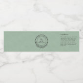 Zelfgemaakte Botanische Aangepaste Salie Verpakkin Waterfles Etiket (Enkel label)