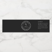 Zelfgemaakte Botanische Aangepaste Zwarte Verpakki Waterfles Etiket (Enkel label)