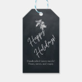 Zelfgemaakte Botanische Custom Black Verpakking Va Cadeaulabel (Voorkant)