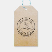 Zelfgemaakte Botanische Custom Kraft Verpakking Va Cadeaulabel (Achterkant)