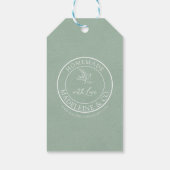 Zelfgemaakte Botanische Custom Salie Verpakking Va Cadeaulabel (Achterkant)