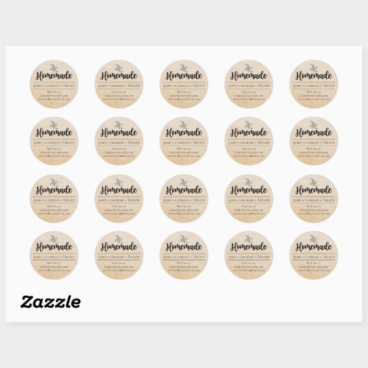Zelfgemaakte Botanische Kraft Custom Product Verpa Ronde Sticker (Vel)
