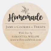 Zelfgemaakte Botanische Kraft Custom Product Verpa Ronde Sticker (Voorkant)